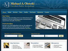 Tablet Screenshot of olenskicpa.com